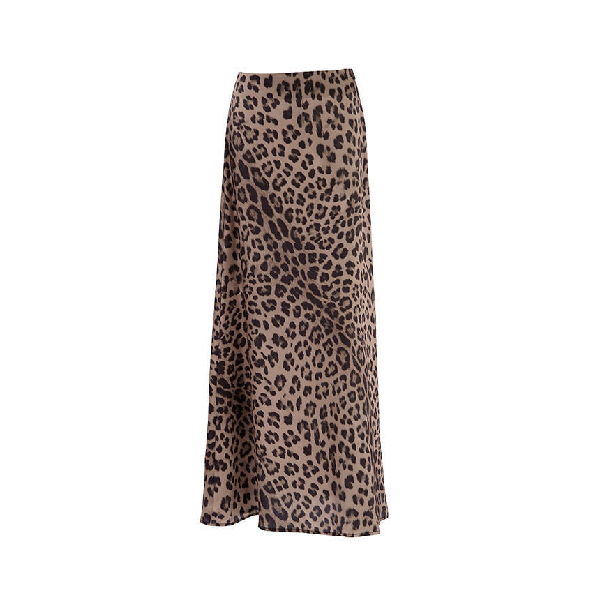 Women's Fashionable Leopard Print Sheath Fishtail Skirt